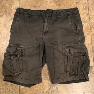 American eagle dark grey cargo shorts